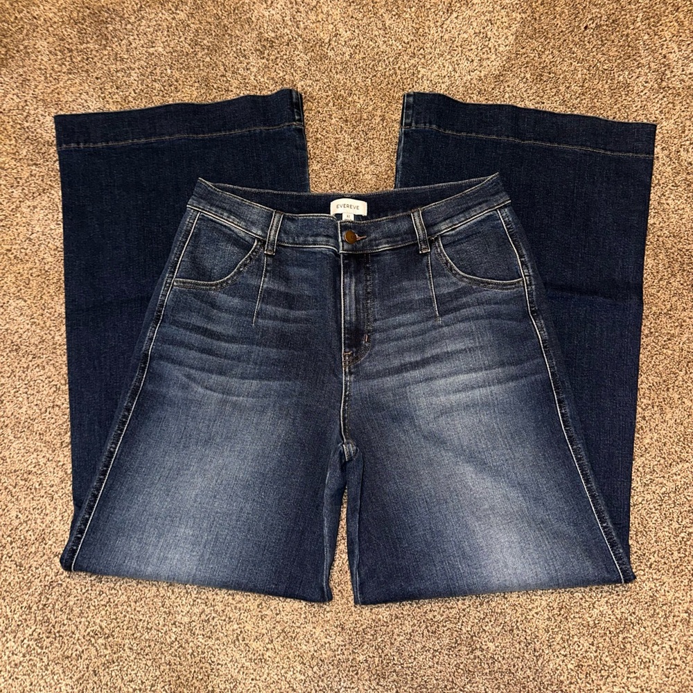 Evereve Dark Blue Flare Jeans